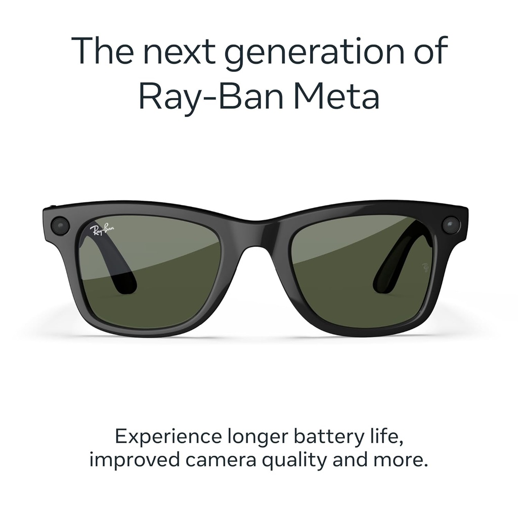 Ray-Ban Meta wayfarer Gen 2 RW4012 S-53 Shiny Black G-15 Green Lens