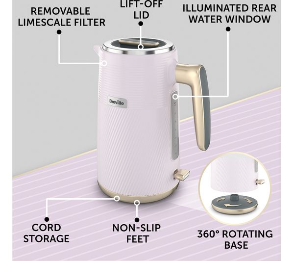 Breville Obliq VKT204 Jug Kettle, 1.7 Litres