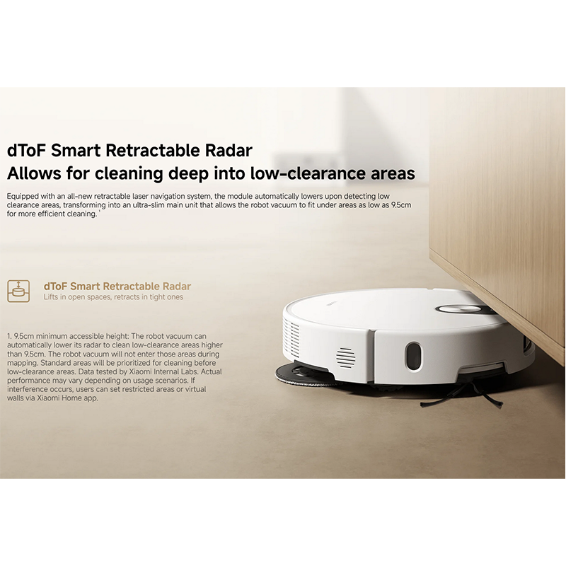 Xiaomi Robot Vacuum 5 Mop And Sweep 20000Pa Powerfull Suction Dtof Smart Radar