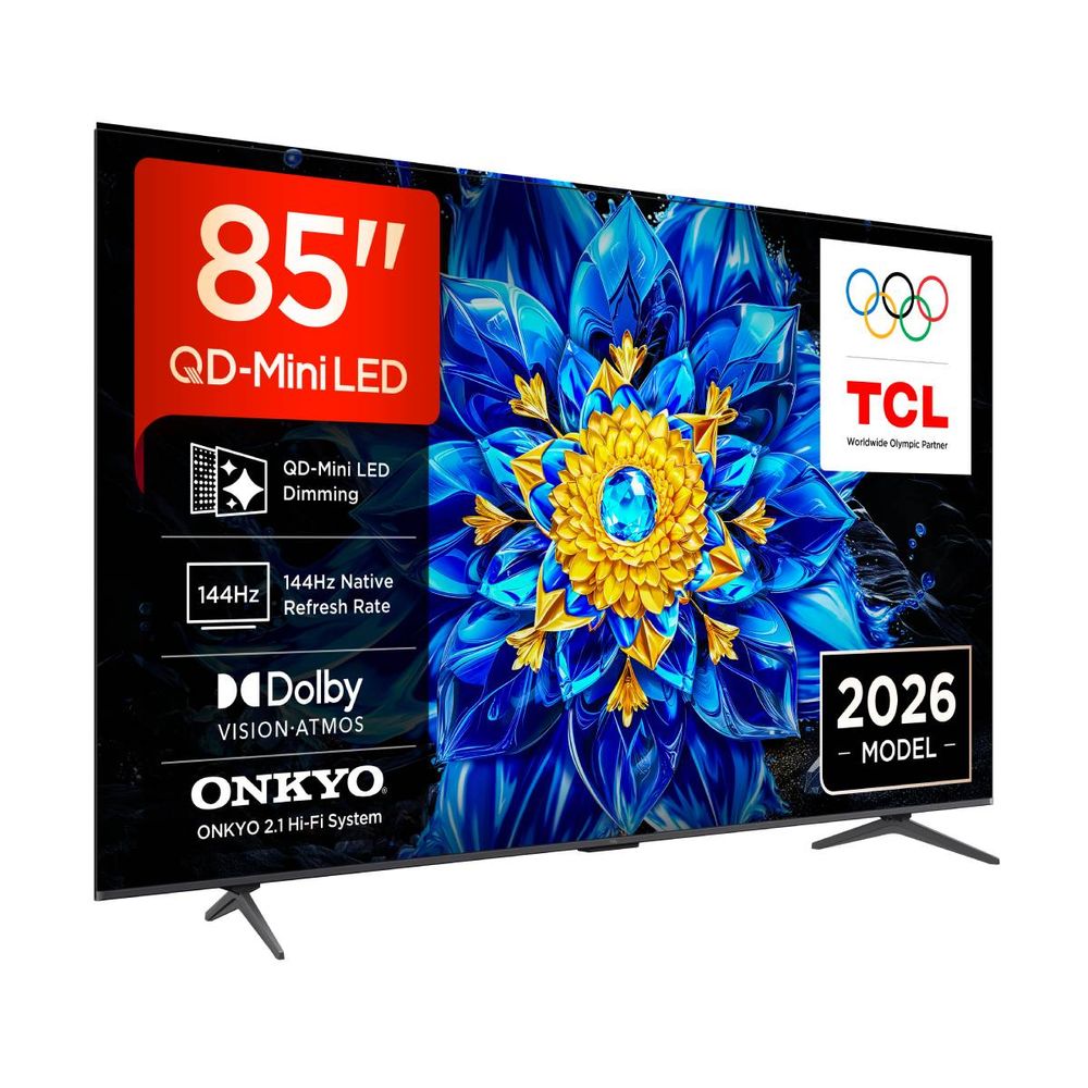 TCL 85P8L 85" Smart 4K QLED Google TV with Satellite Receiver