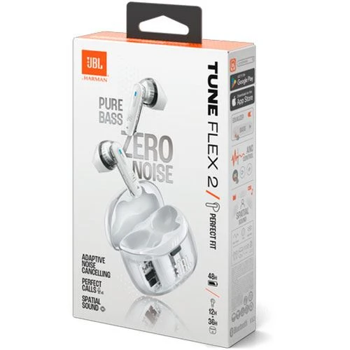 JBL Tune FLEX 2 NC Kulakiçi TWS Kulaklık, Ghost White - JB.JBLTFLEX2GWHT