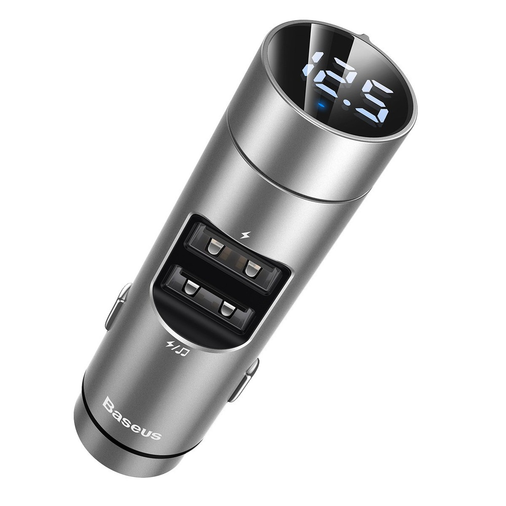 Baseus Enerji Column Car Kablosuz MP3 Şarj Cihazı+FM Transmitter Gümüş