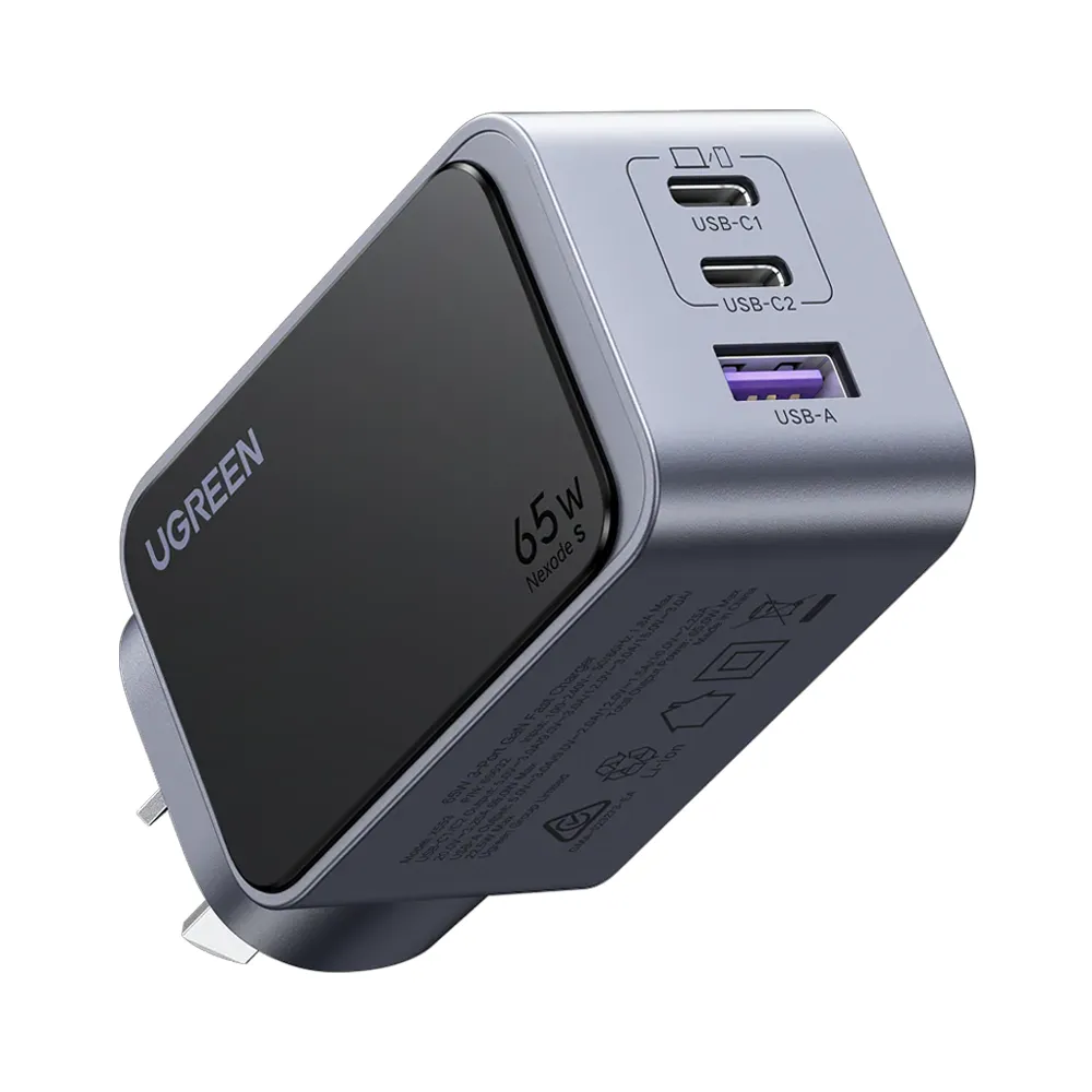 Ugreen CD296-90409 Nexode 3-Port PD Gan Fast Charger 65W