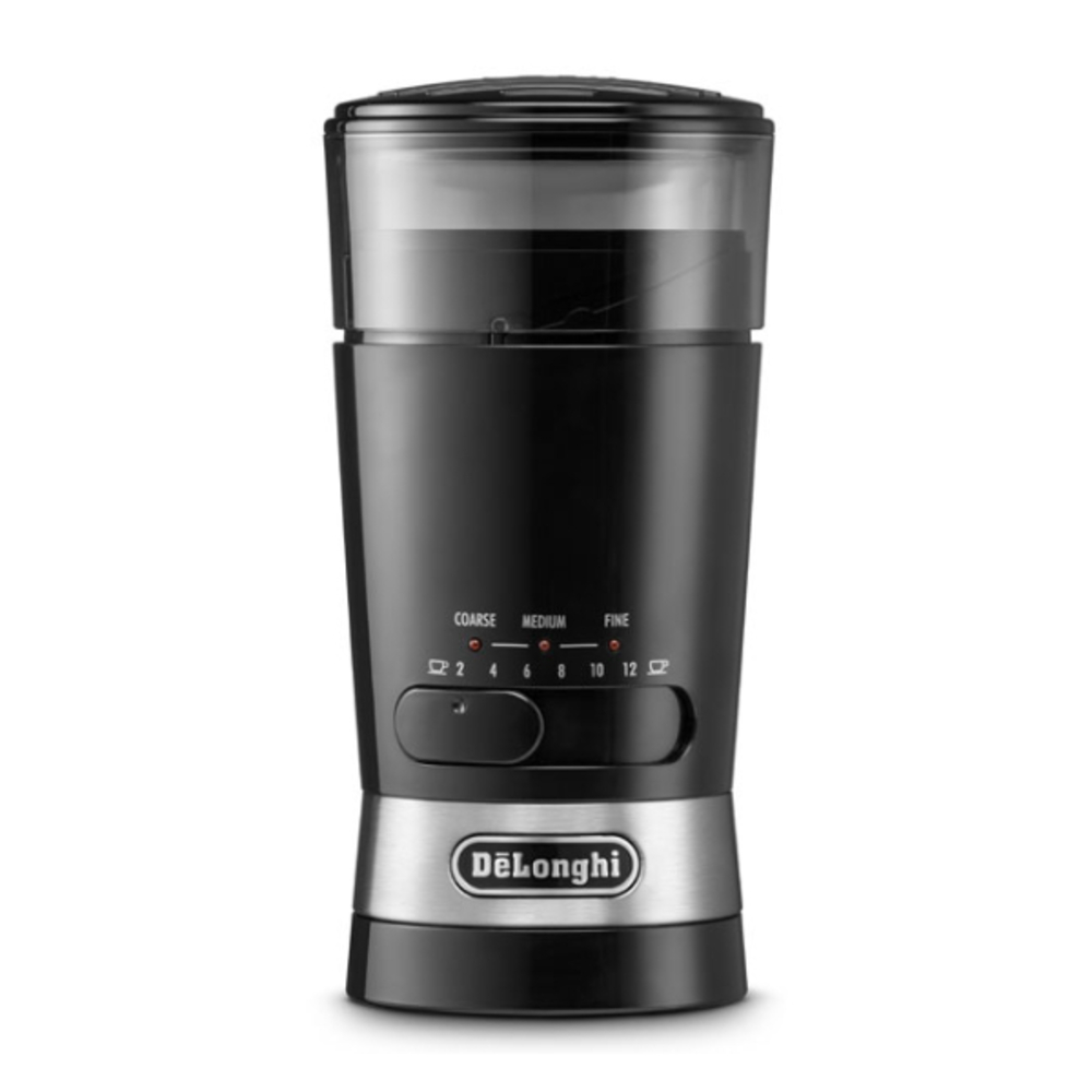 DeLonghi KG210 Elektrikli Kahve Öğütücü, Paslanmaz Çelik Bıçak, 170W, Siyah