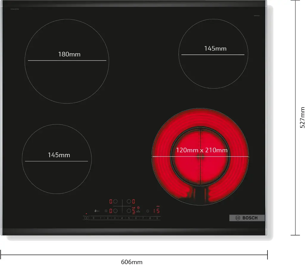 Bosch Serisi 6 Elektrikli Hob 60cm Siyah - PKF675FP2E