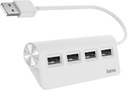 HAMA 4 Portlu USB 2.0 480 Mbit/s USB Hub Beyaz HM.200120