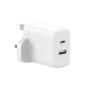 Ugreen Dual Port Wall Charger - White (45315)