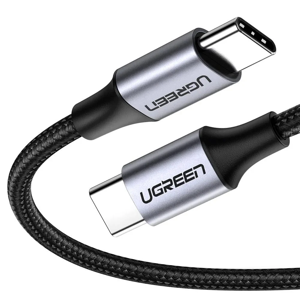 Ugreen USB-C 2.0 Male To USB-C 2.0 Male 3A 2 m, Gray US261