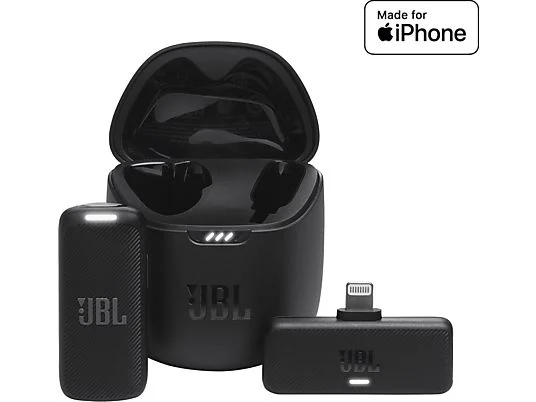 JBL Quantum Stream Kablosuz Lightning Yaka Mikrofonu Siyah