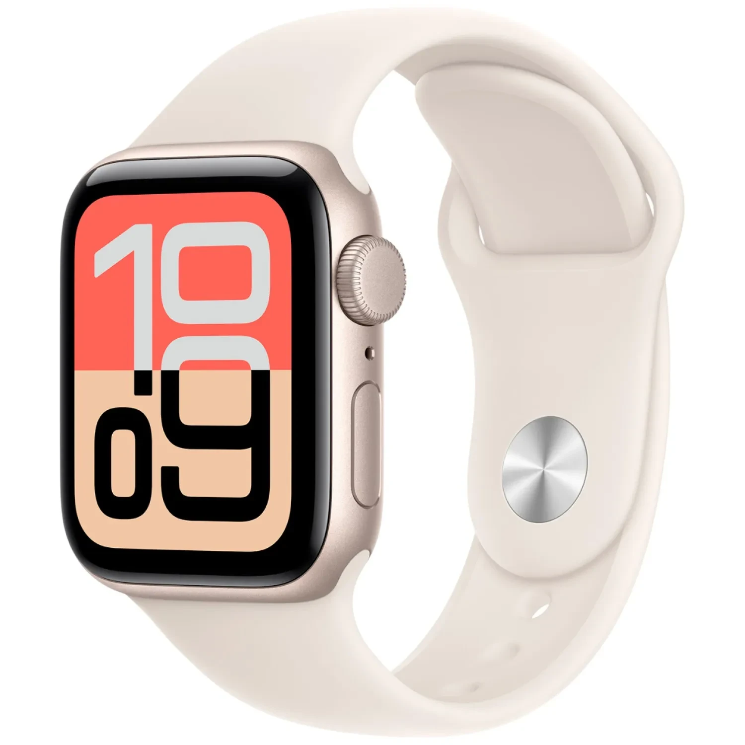 Apple Watch SE 3 GPS 44mm Starlight Aluminum Case, Starlight Sport Band 2025 - MEHJ4L - MEHJ4AF