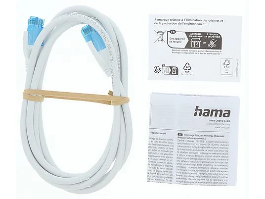 HAMA CAT6a U/UTP Network Cable White 1.5m - HM.200674