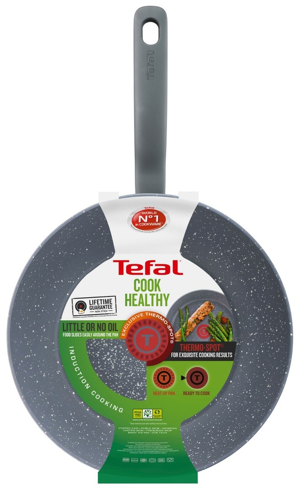 Tefal Granit Fresh Mood Induction Wok Pan 28cm - 2100131184 - G3061902