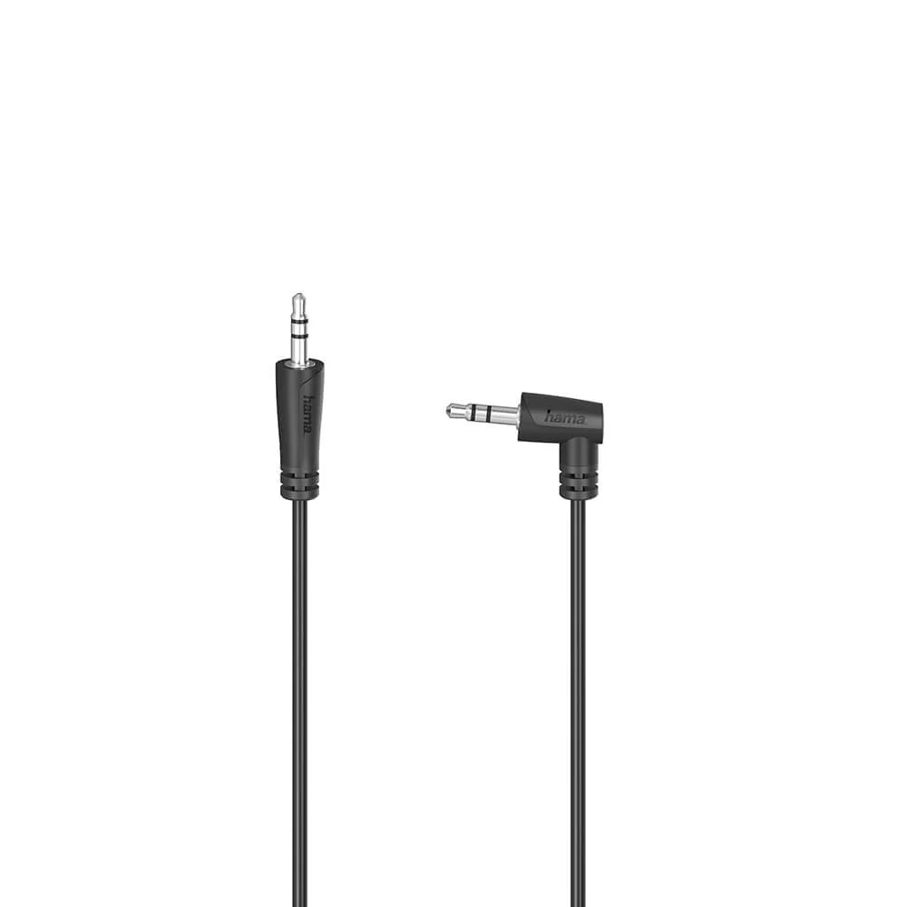 Hama Ses Kablosu 3,5 mm Jak Fişi 90° - 3,5 mm Jak Fişi, Stereo 0,5 m - 00205285