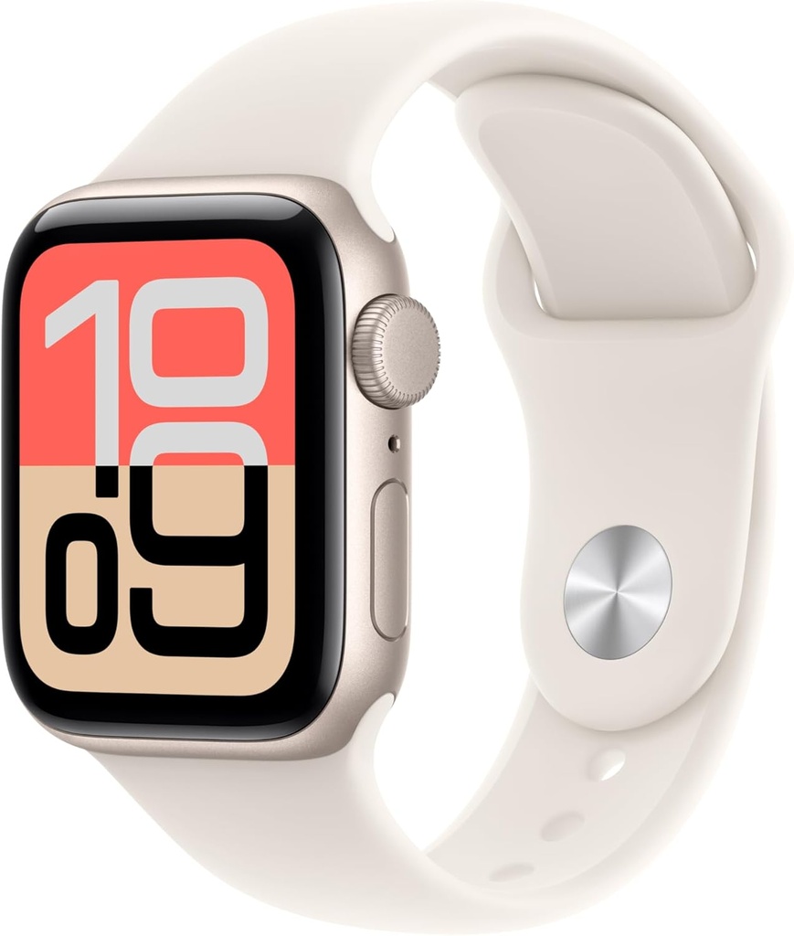 Apple Watch SE 3 GPS 40mm Starlight Aluminum Case with Starlight Sport Band - Starlight - MEH34