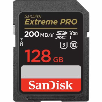 SANDISK 128GB Extreme PRO SDXC UHS-I Memory Card - C10 4K UHD- SDSDXXD-128G-GN4IN 200MB/s