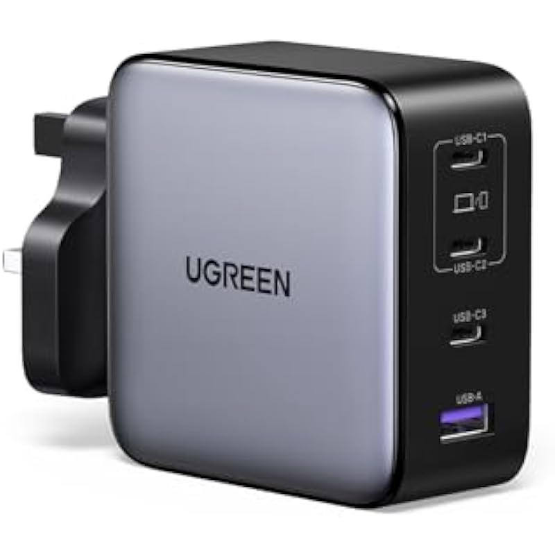 UGREEN 200W 4 Portlu GaN Hızlı Şarj Cihazı Gri