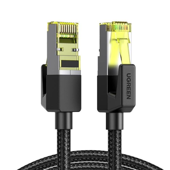 Ugreen NW150 80425B Örgülü Ethernet RJ45 Cat 7 10Gbps Kablo 3m - Siyah