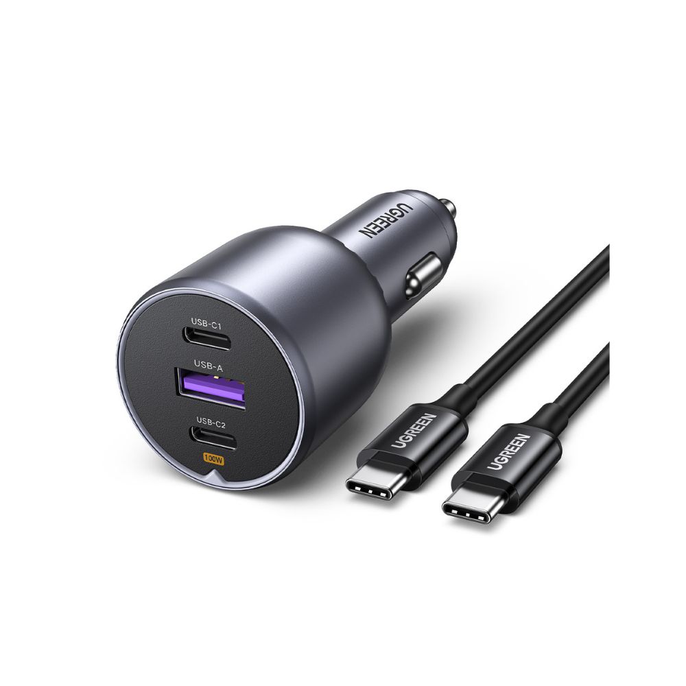 UGREEN 130W 3-Port Fast Car Charger with 100W Cable - EC705 55511