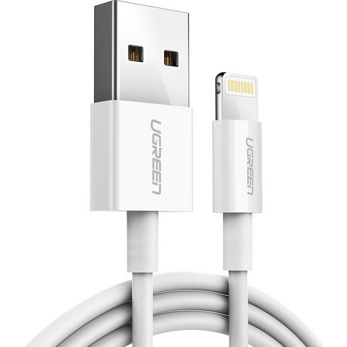 UGREEN USB-A - Lightning Veri ve Şarj Kablosu US155 20730 18W 2m Beyaz