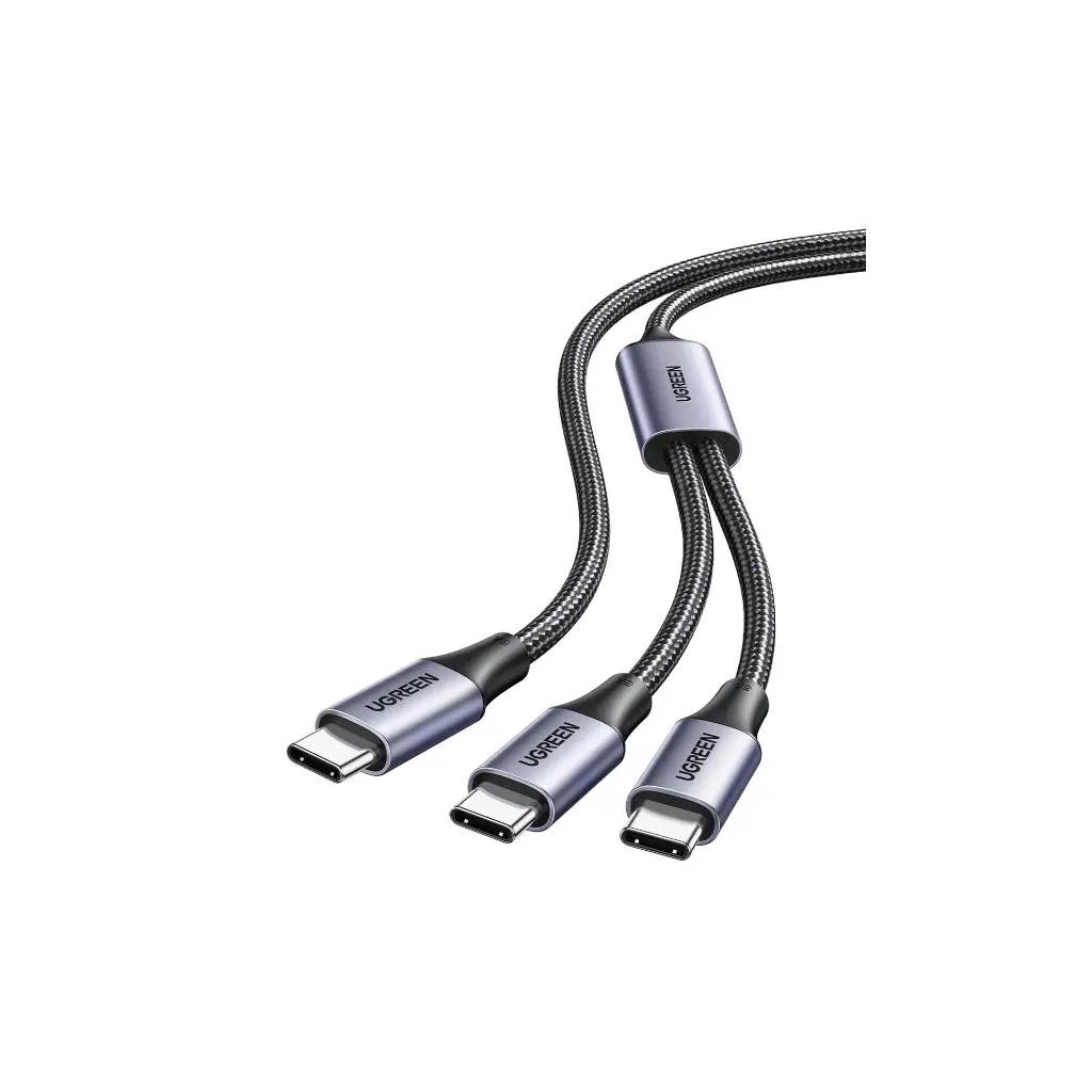 Ugreen  USB-C to 2x USB-C Braided Cable (M-M) - 1.5m - Black 35087